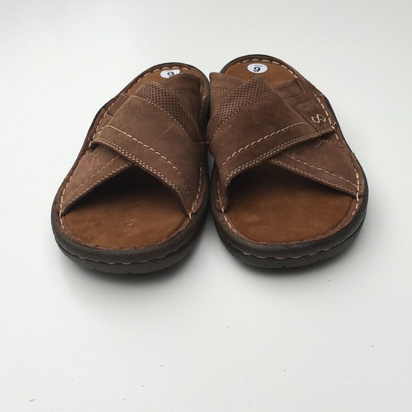 Propet Mens Brown Slide On Sandals Size 9 EU 43  NEW